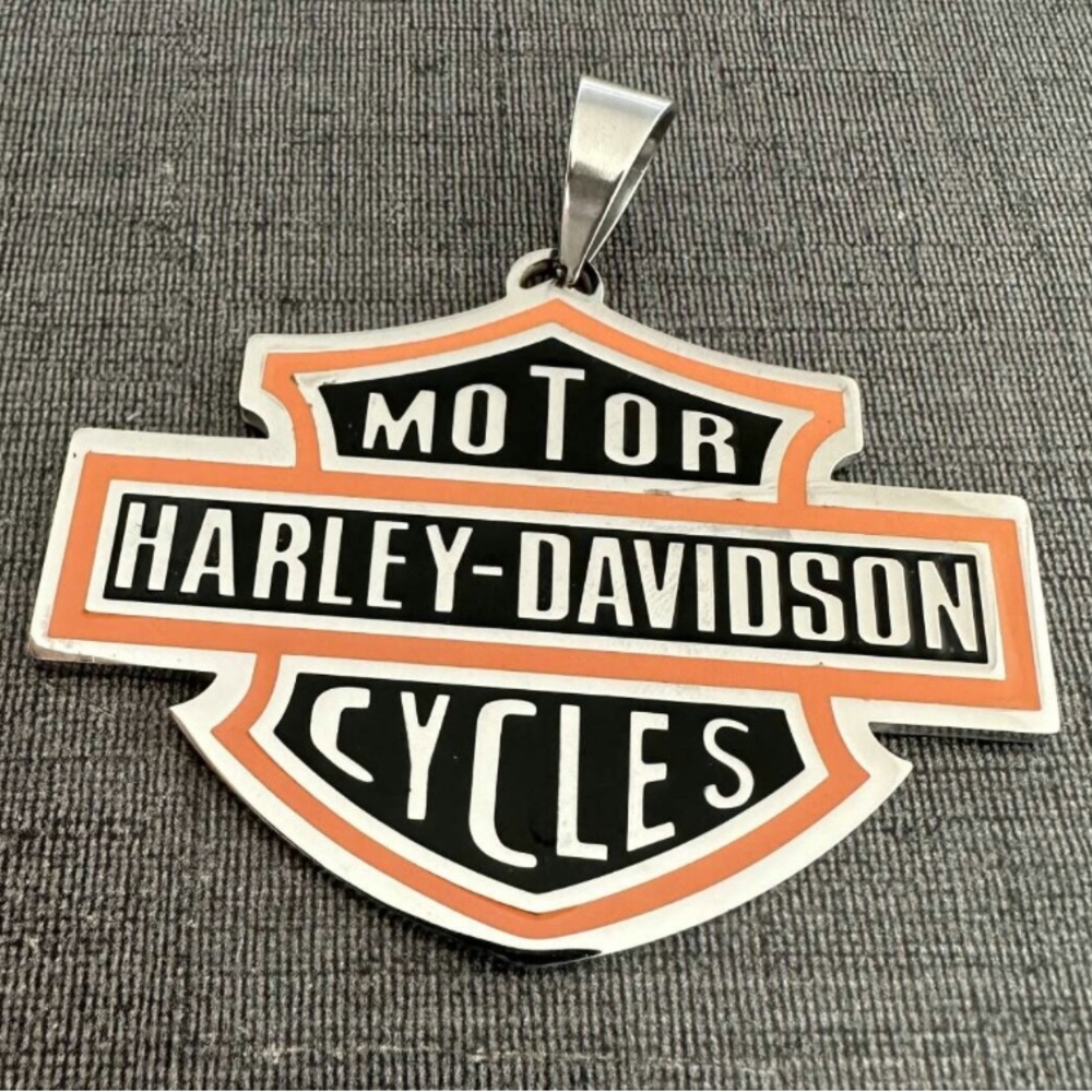 HD Men’s Orange/ Black Necklace - Picture 4 of 5